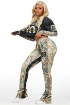 Chriseana Black/ Tree Camo Double Layer T-Shirt Trackset