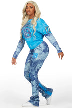 Chriseana Blue/Digital Camo Double Layer T-Shirt Trackset