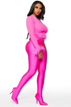 The Clermont Twins Ultimate Icon Fuchsia Stretch Stiletto Pant Boot