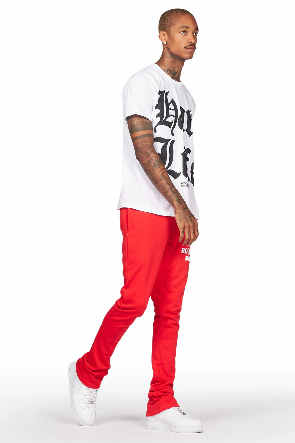 Alpine Red Stacked Flare Pant