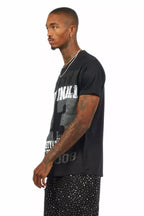 Kyvaris Black/Grey Oversized Graphic T-Shirt