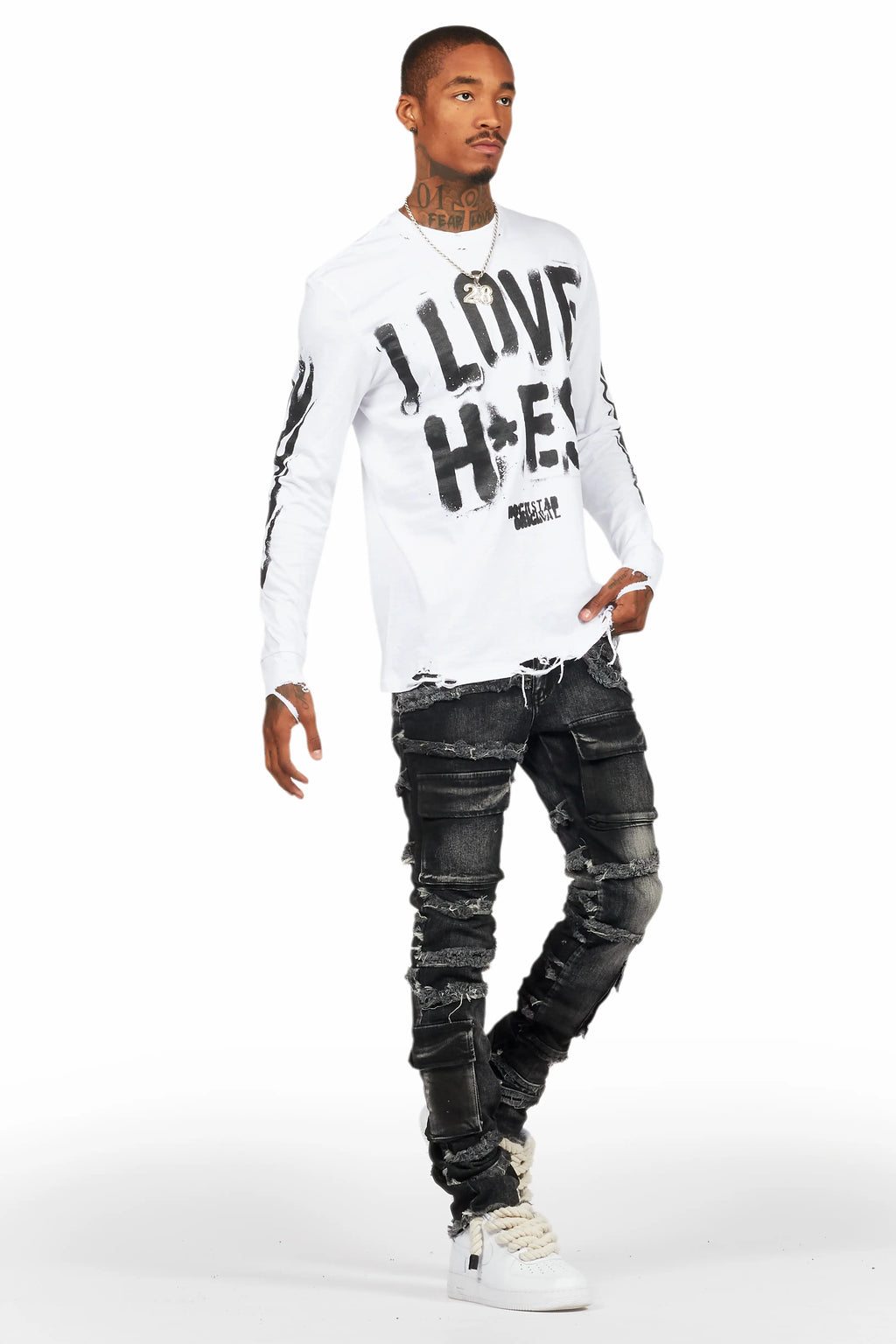 Yves Grey Skinny Cargo Jean