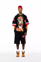 Zo Black/Orange Long Sleeve Graphic T-Shirt