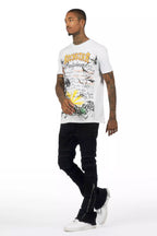 Horado Jet Black Stacked Flare Jean