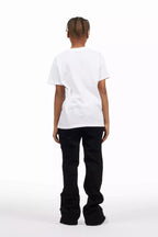Boys Holibert Jet Black Stacked Flare Jean