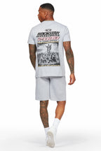 Sky Heather Grey T-Shirt/Short Set