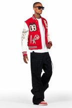 Rune Red Varsity Jacket