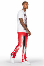 Deathrow White/Red T-Shirt/Stacked Flare Pant Set