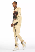 Vontae Beige/Black Hoodie/Super Stacked Track Set