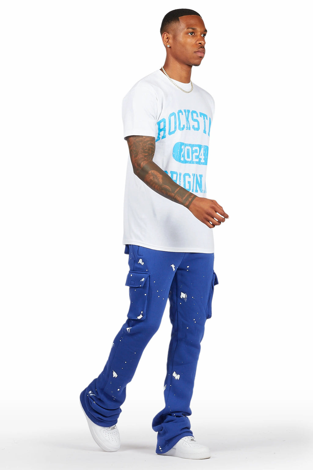 Radko Royal Stacked Flare Cargo Pants