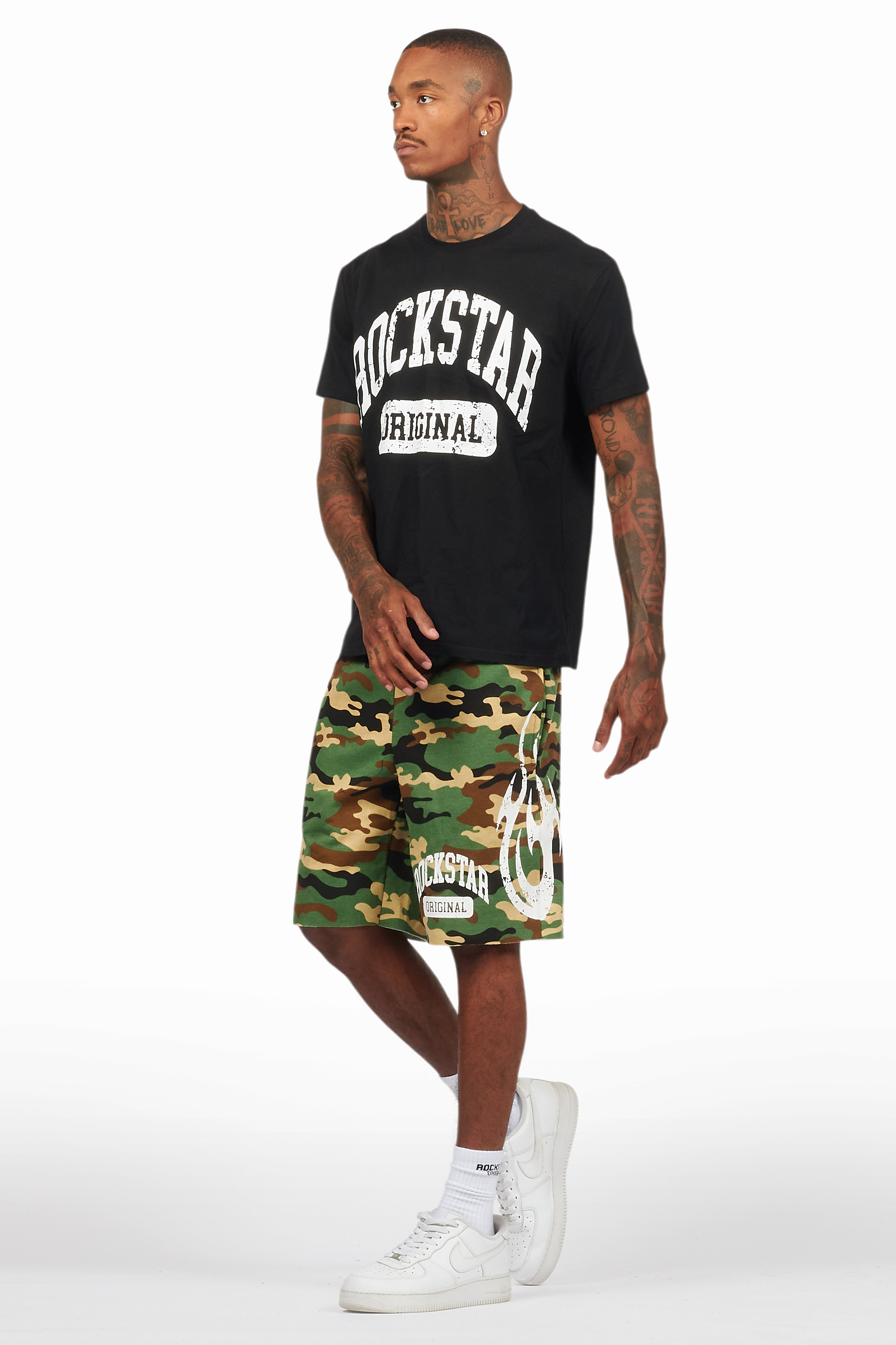 Members Black/Camo T-Shirt/Short Set