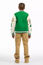 Boys Balser Green Varsity Jacket