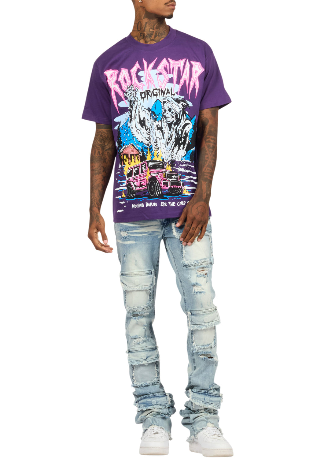 Kip Purple Oversized Graphic T-Shirt