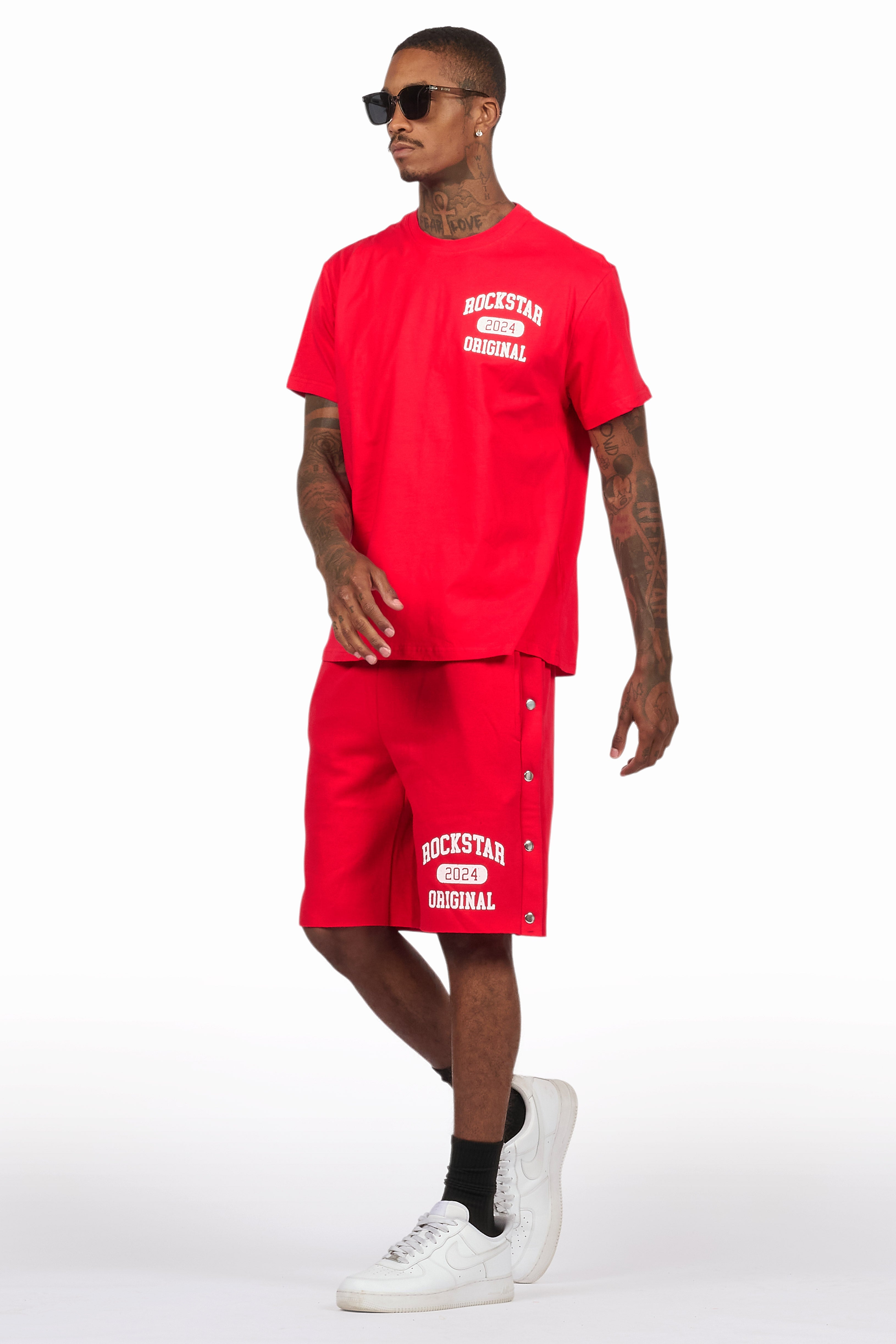 Lex Red T-Shirt/Short Set