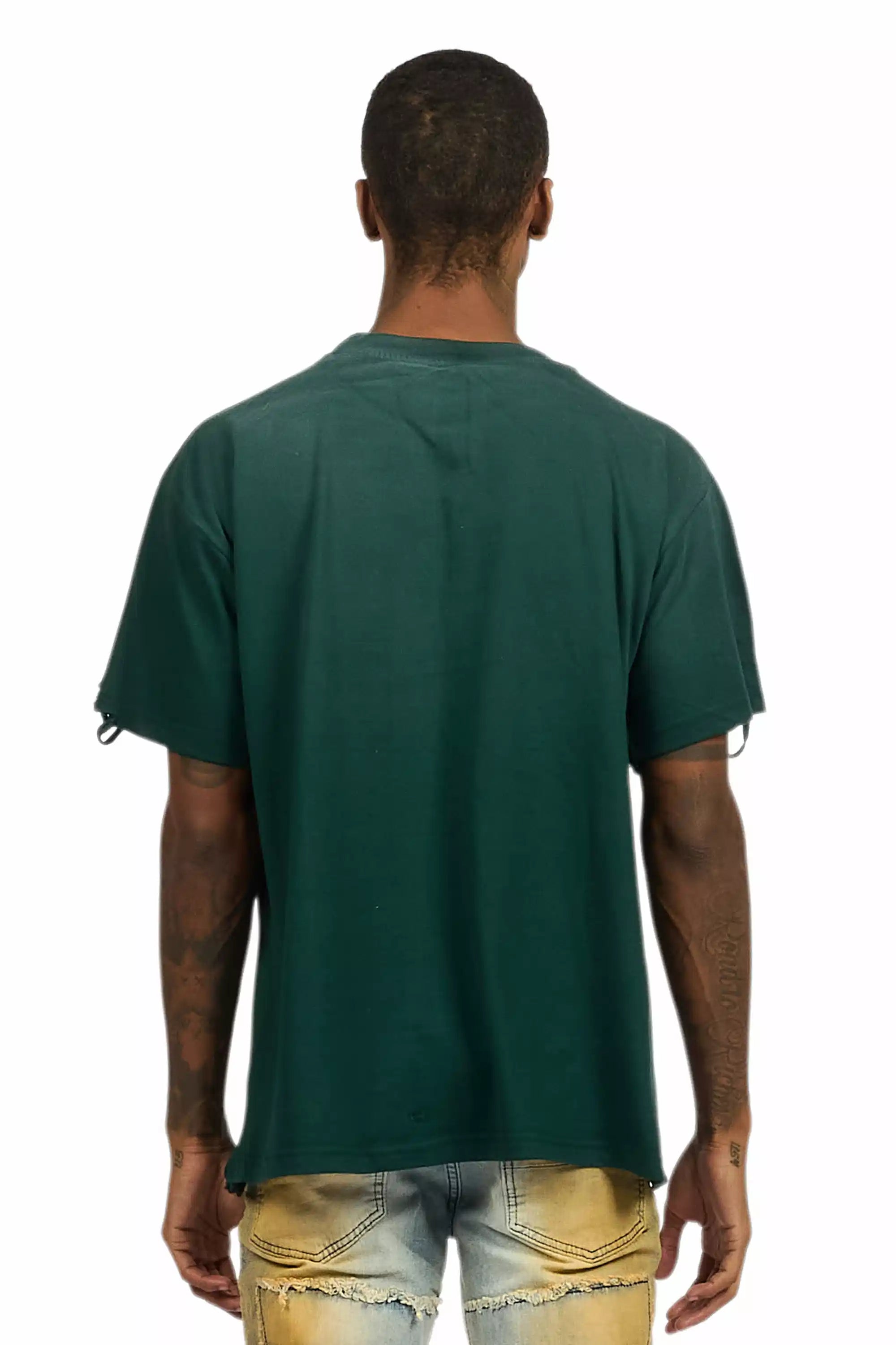 Shoota Dark Green/White Oversized Graphic T-Shirt
