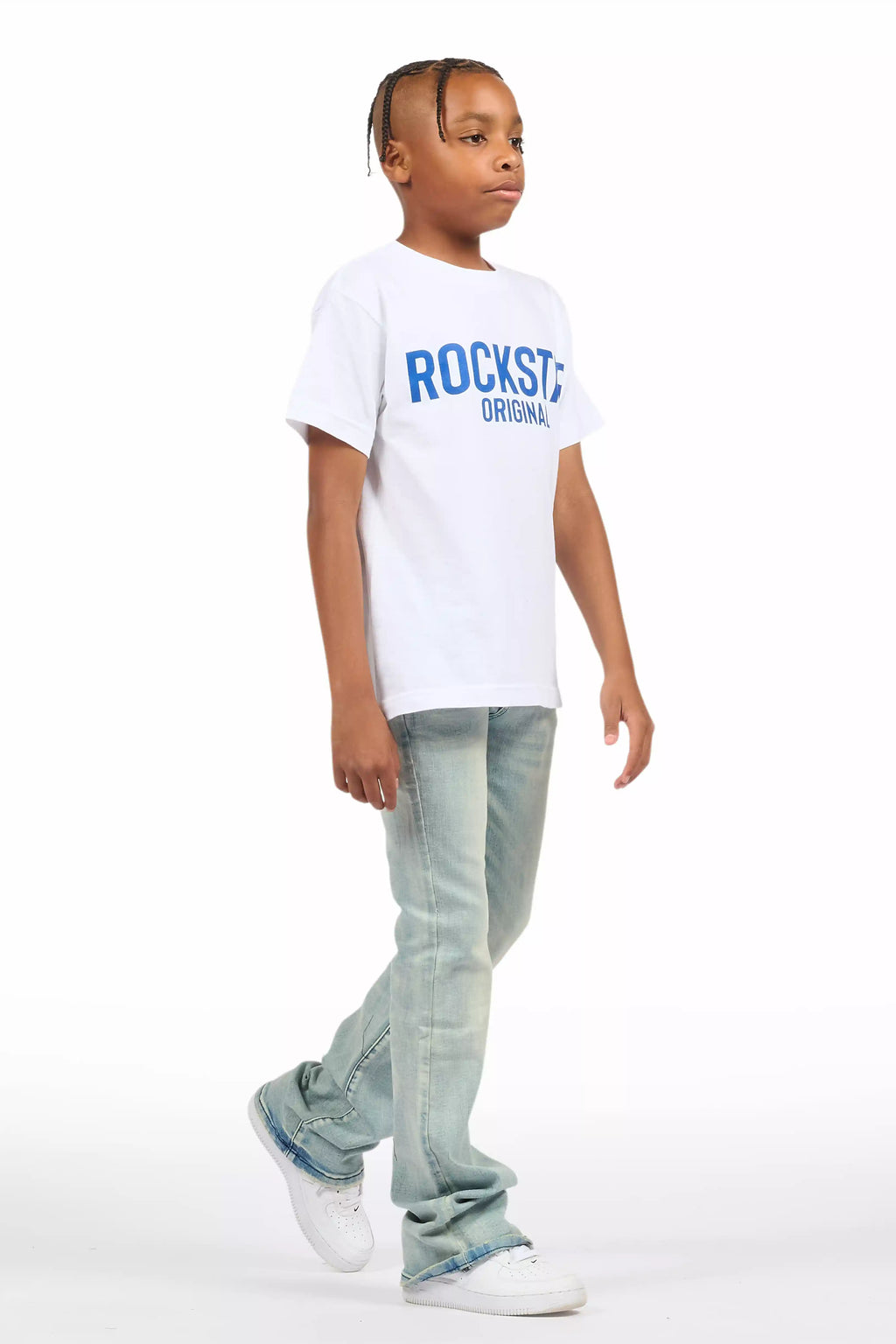Boys Drick Light Blue Regular Fit Flare Jean