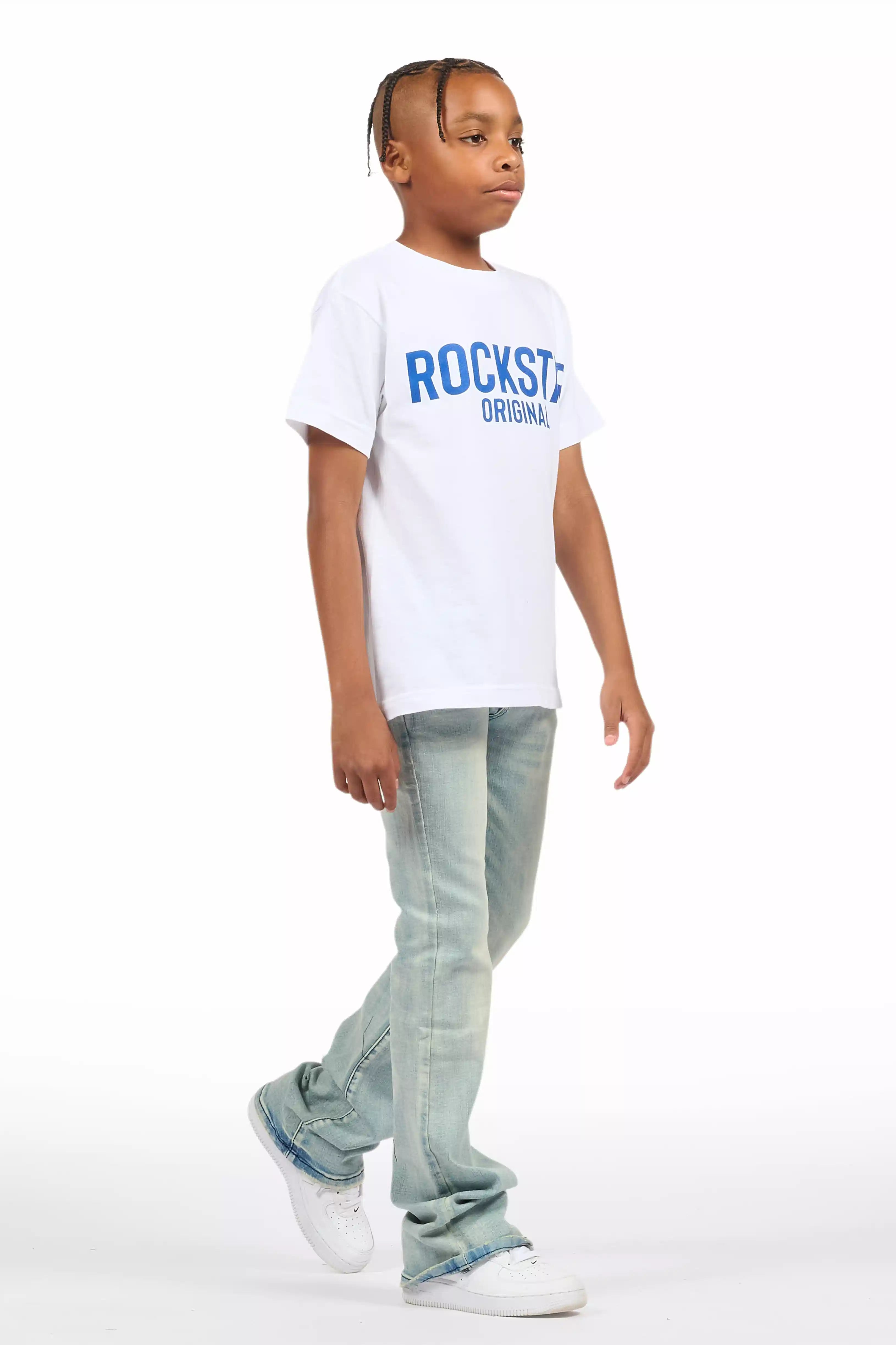 Boys Drick Light Blue Regular Fit Flare Jean