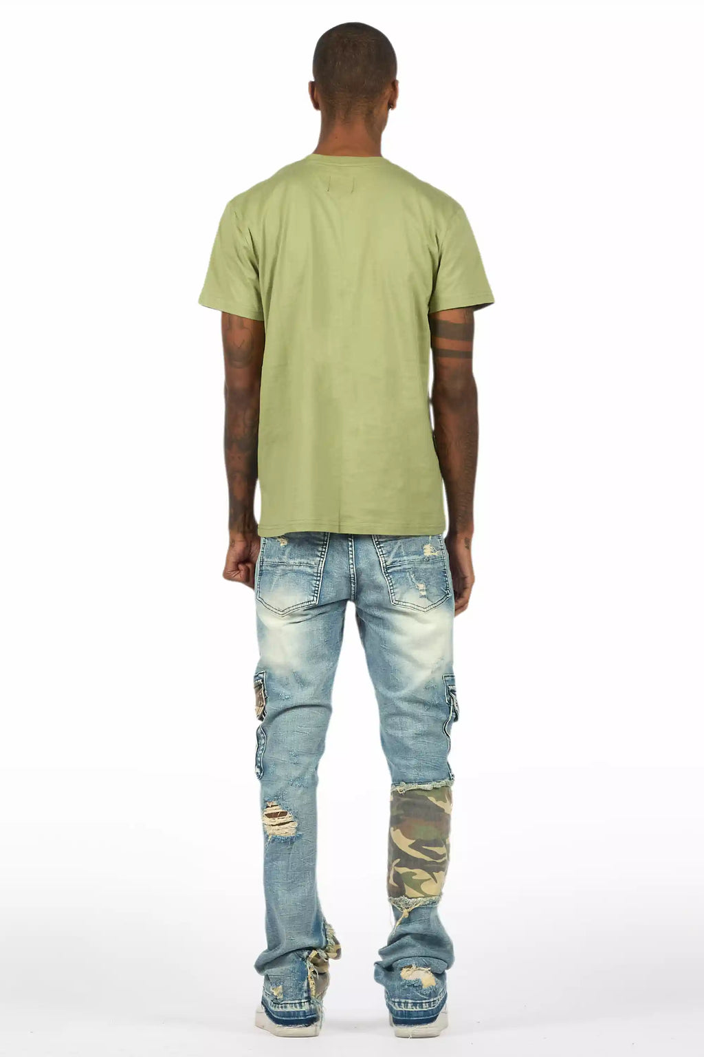 Lake Green T-Shirt/Stacked Flare Jean Bundle