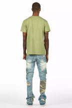 Lake Green T-Shirt/Stacked Flare Jean Bundle
