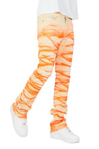 Sirius Beige/Orange Stacked Flare Jean