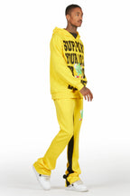 Tarl Yellow Hoodie/Baggy Track Pant Set