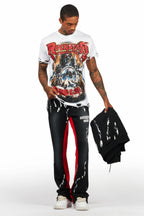 Rampage Black Hoodie/Baggy Track Pant Set