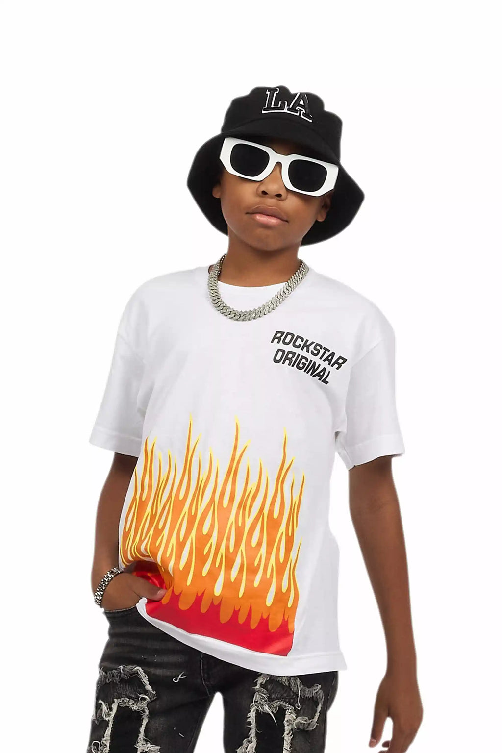 Boys Roeland White Graphic T-Shirt