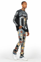 StarLane Tint Stacked Flare Jean