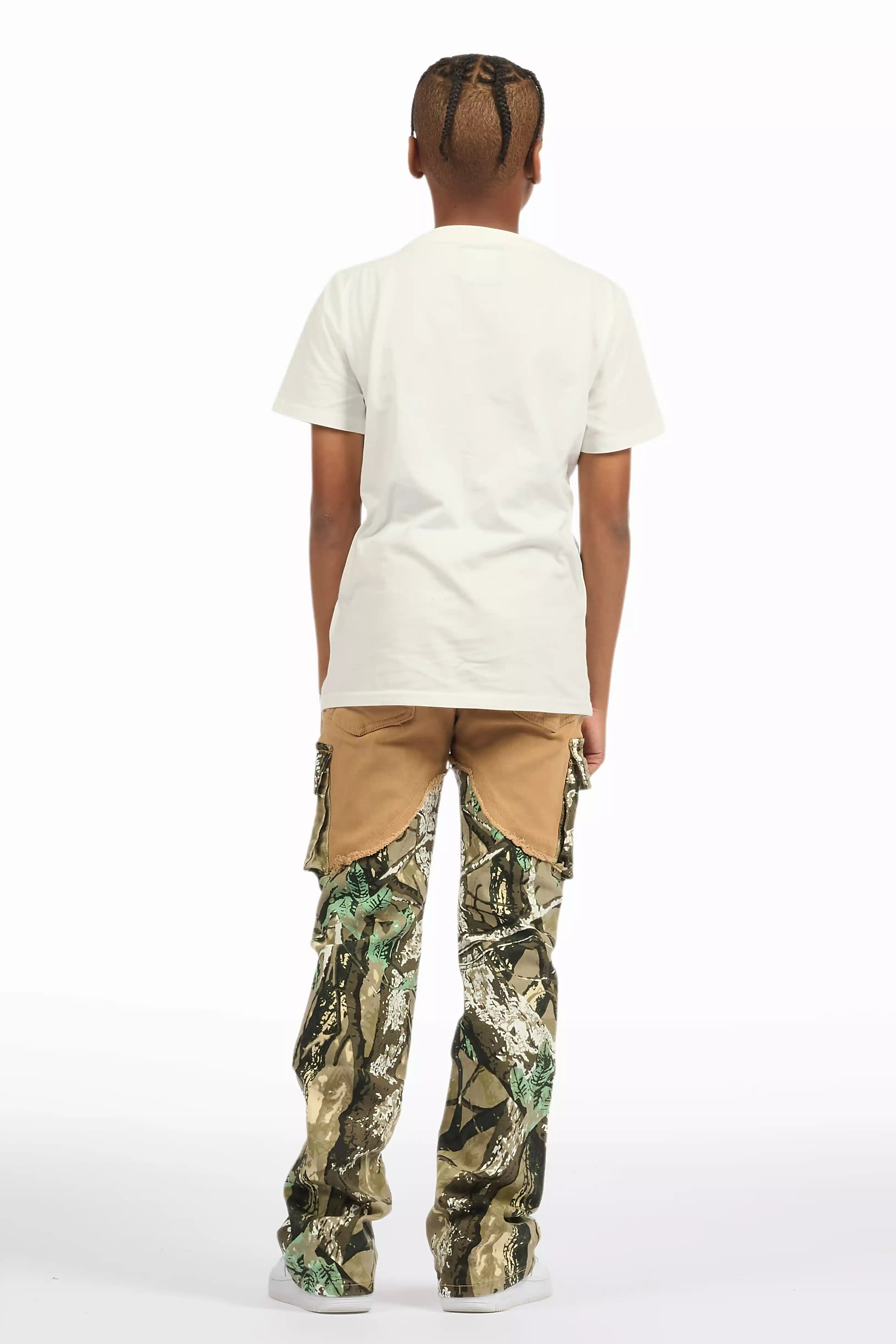 Boys Denka Beige Stacked Fit Jean