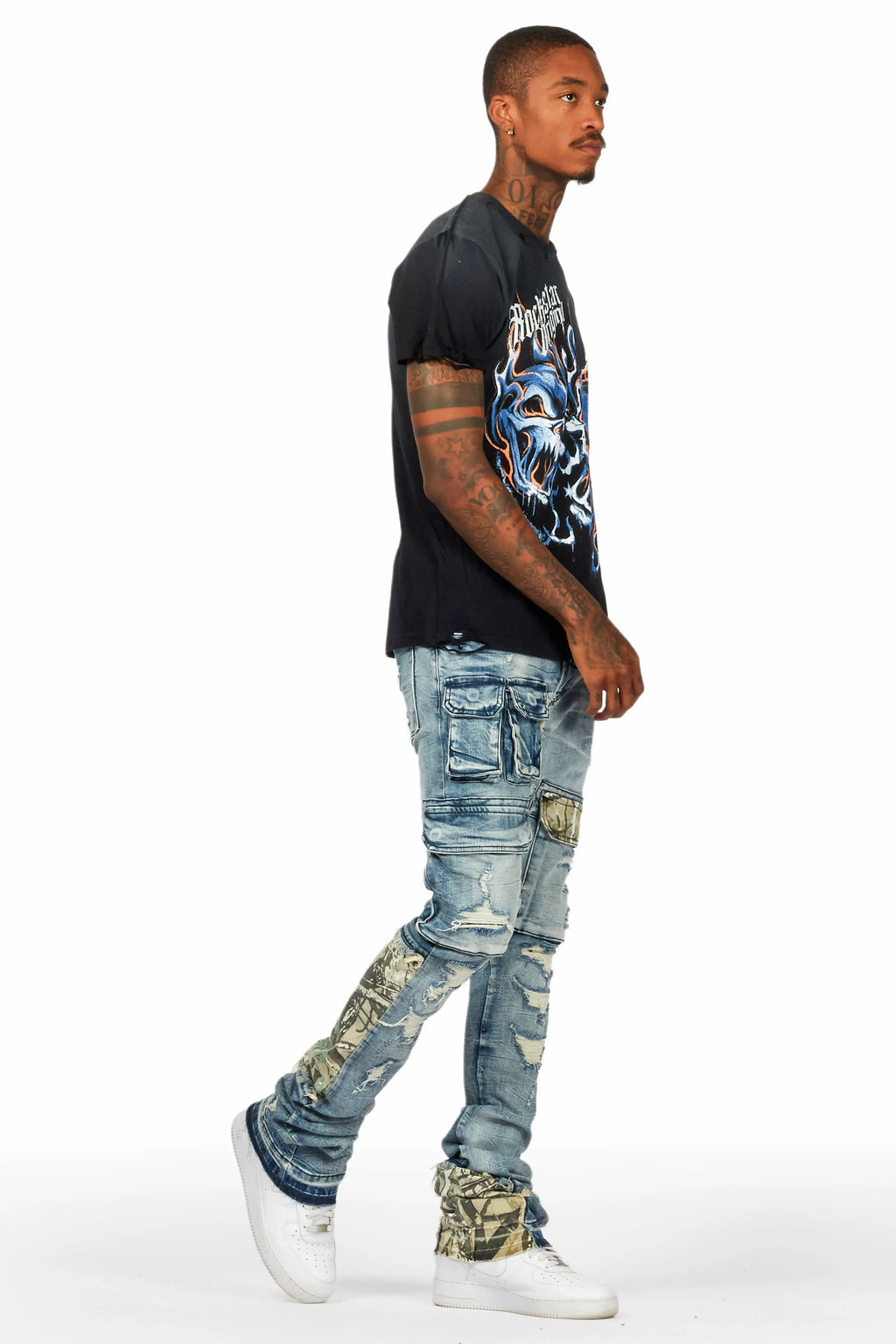 Zeta Blue Super Stacked Flare Jean