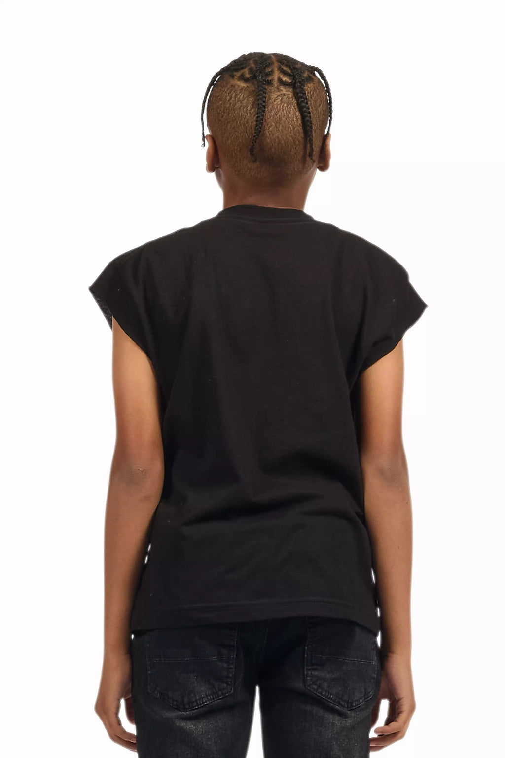 Boys Grill Black/Red Graphic Muscle T-Shirt