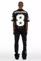 RSO 8 Black T-Shirt/Baggy Stacked Track Set