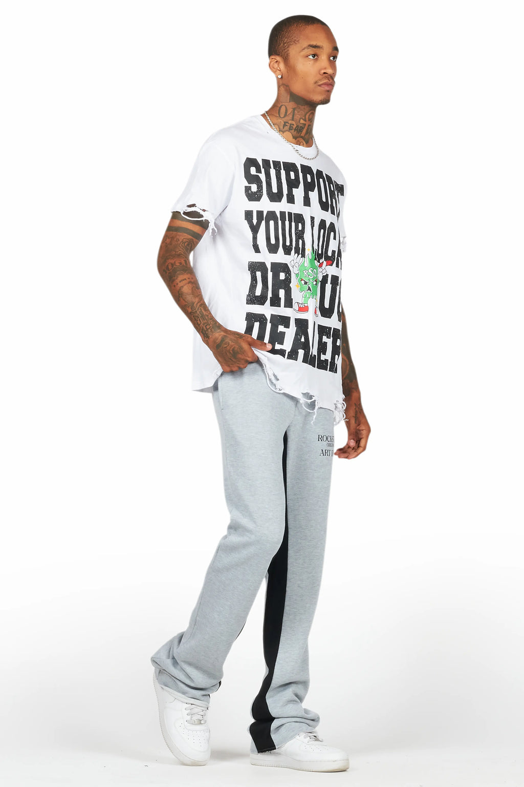 Briggs Heather Grey Baggy Pant