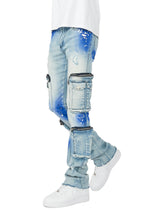 Dutton Blue/Royal Blue Super Stacked Flare Jean