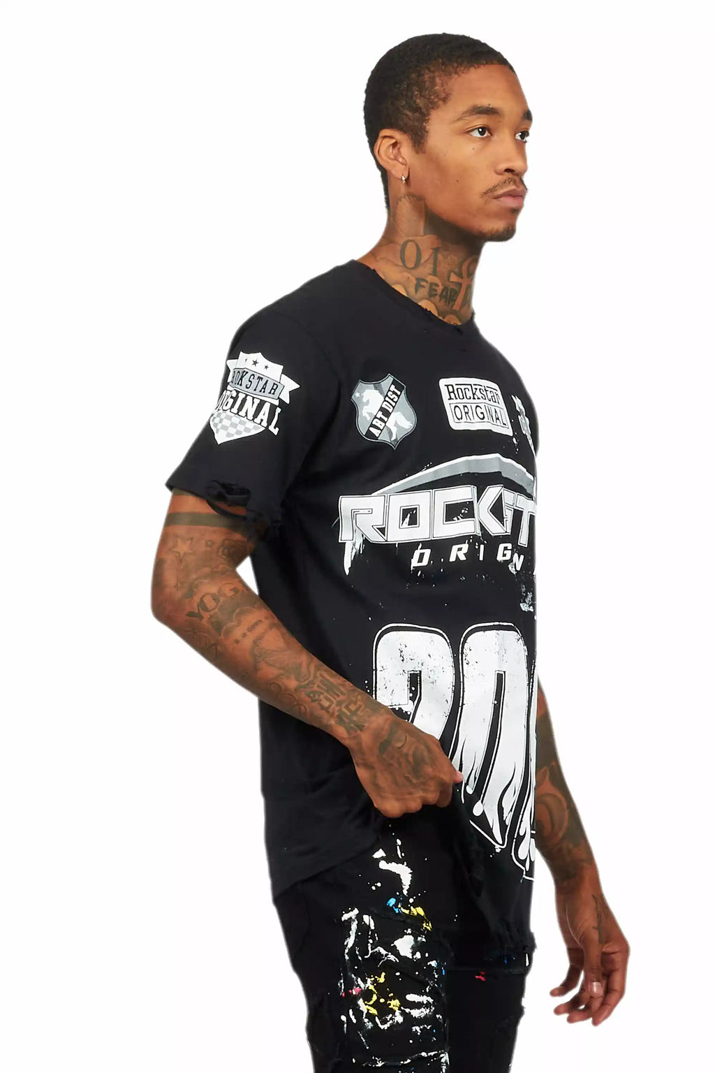 Amos Black Graphic T-Shirt