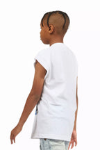 Boys Daria White/Multi Graphic Muscle T-Shirt