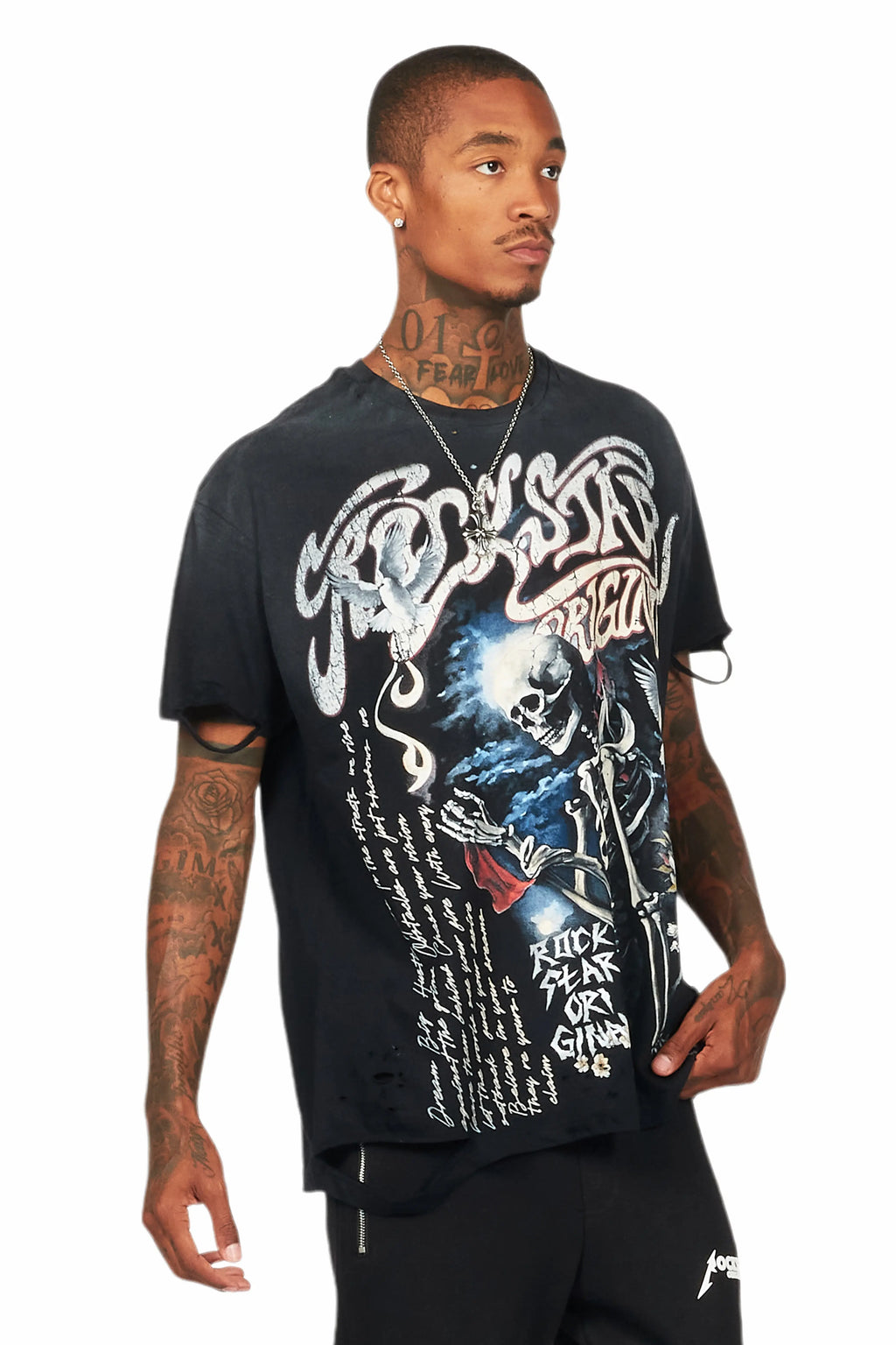 Danby Black/Red Graphic Oversized T-Shirt