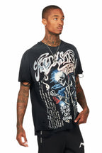 Danby Black/Red Graphic Oversized T-Shirt