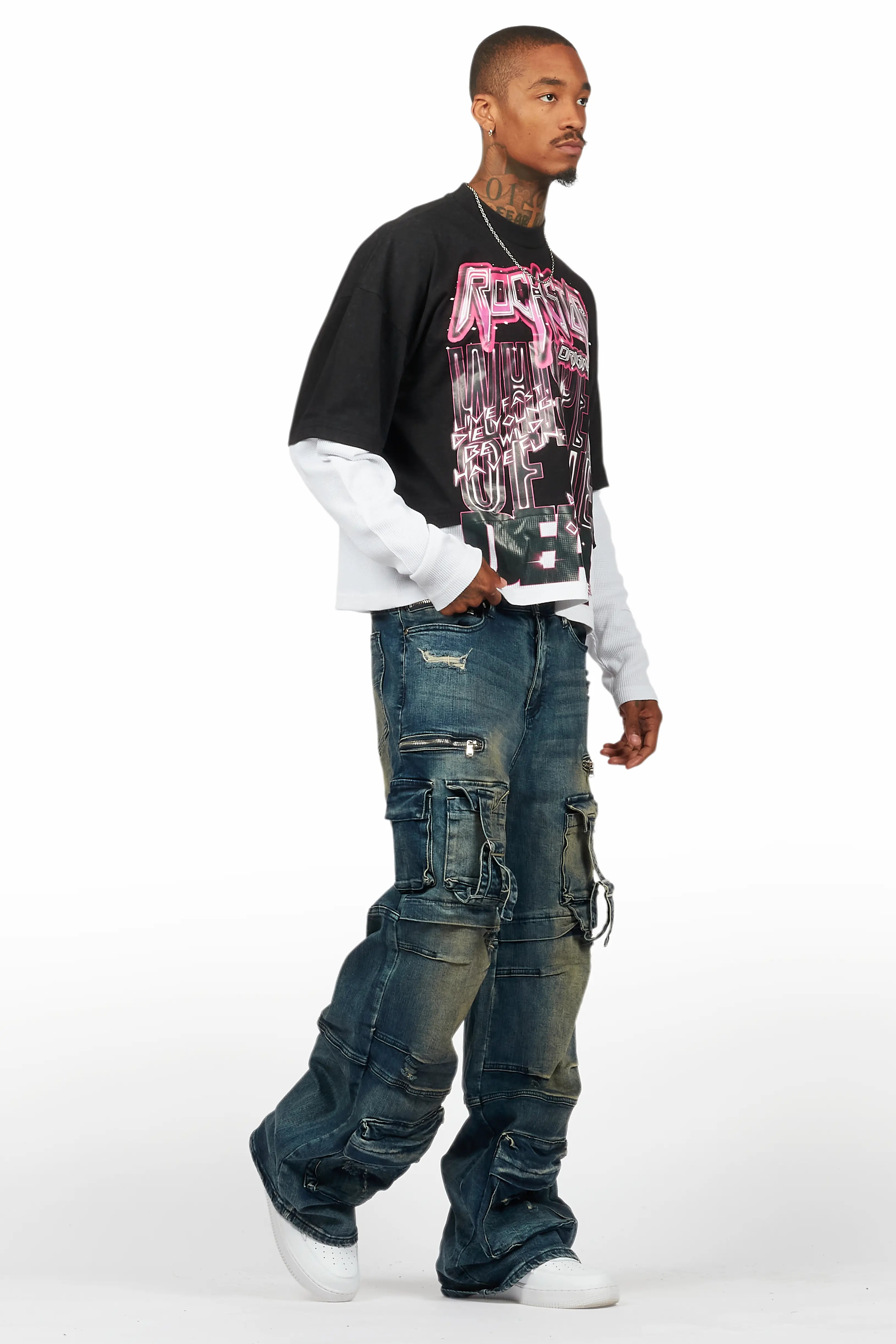 Berdi Dirty Wash Baggy Fit Jean