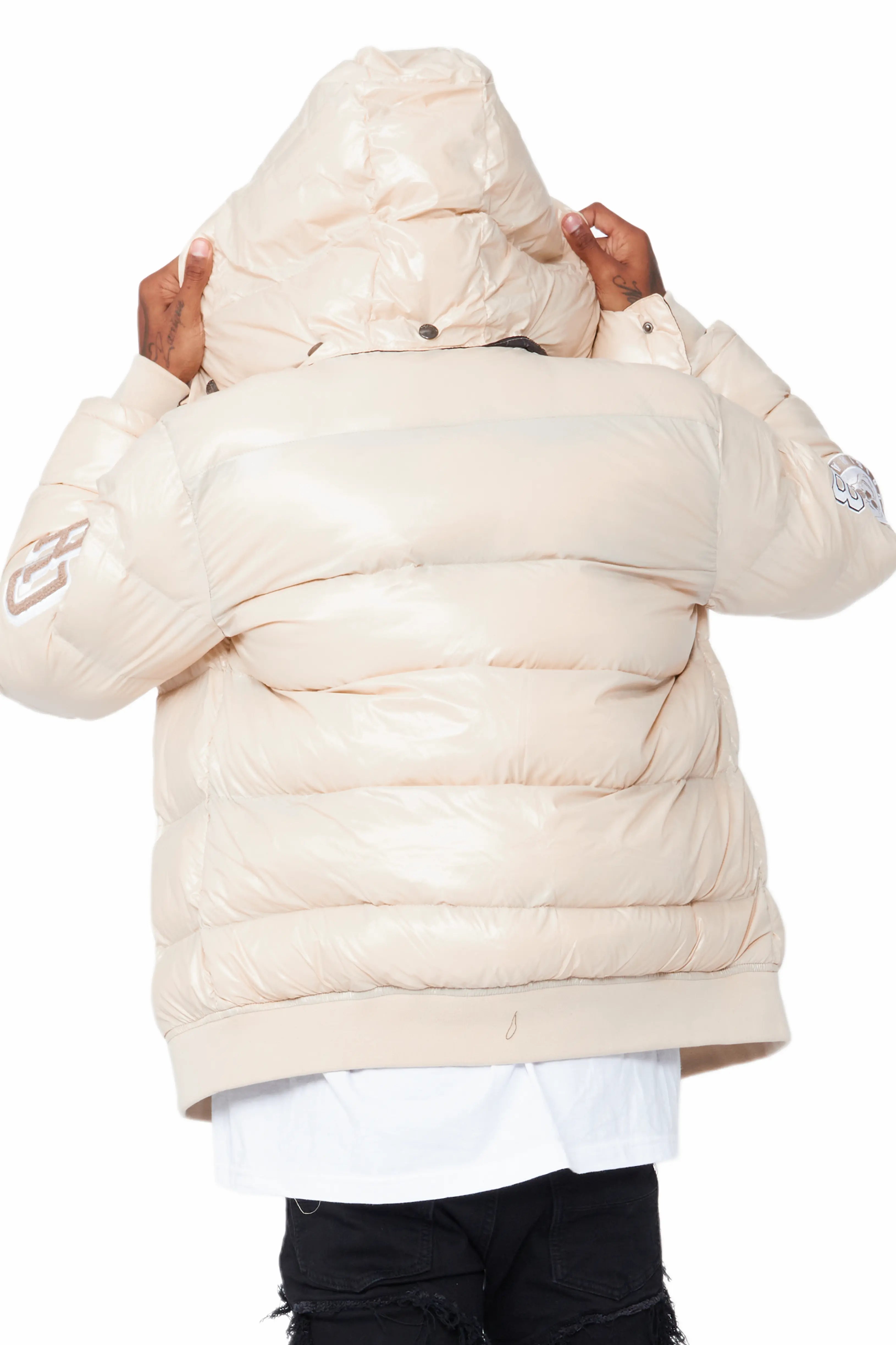 Cortland Beige Heavy Puffer Jacket