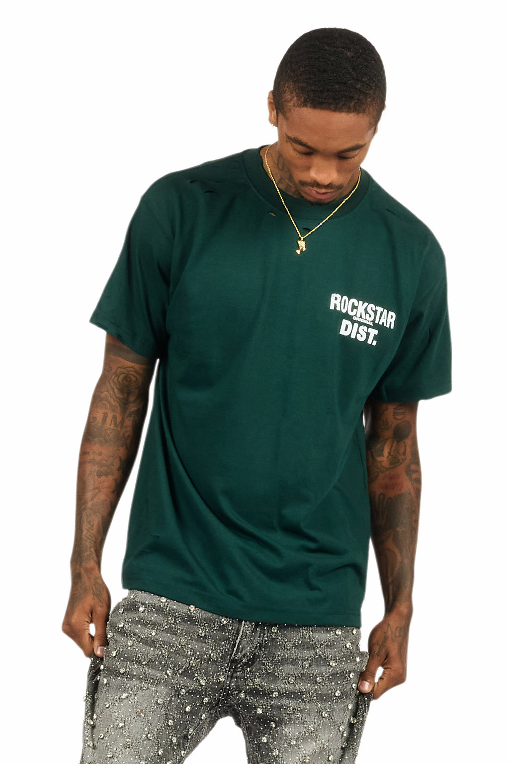 Lake 3.0 Dark Green/White Oversized Graphic T-Shirt