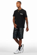 Zayn Black/Black Graphic Short Set