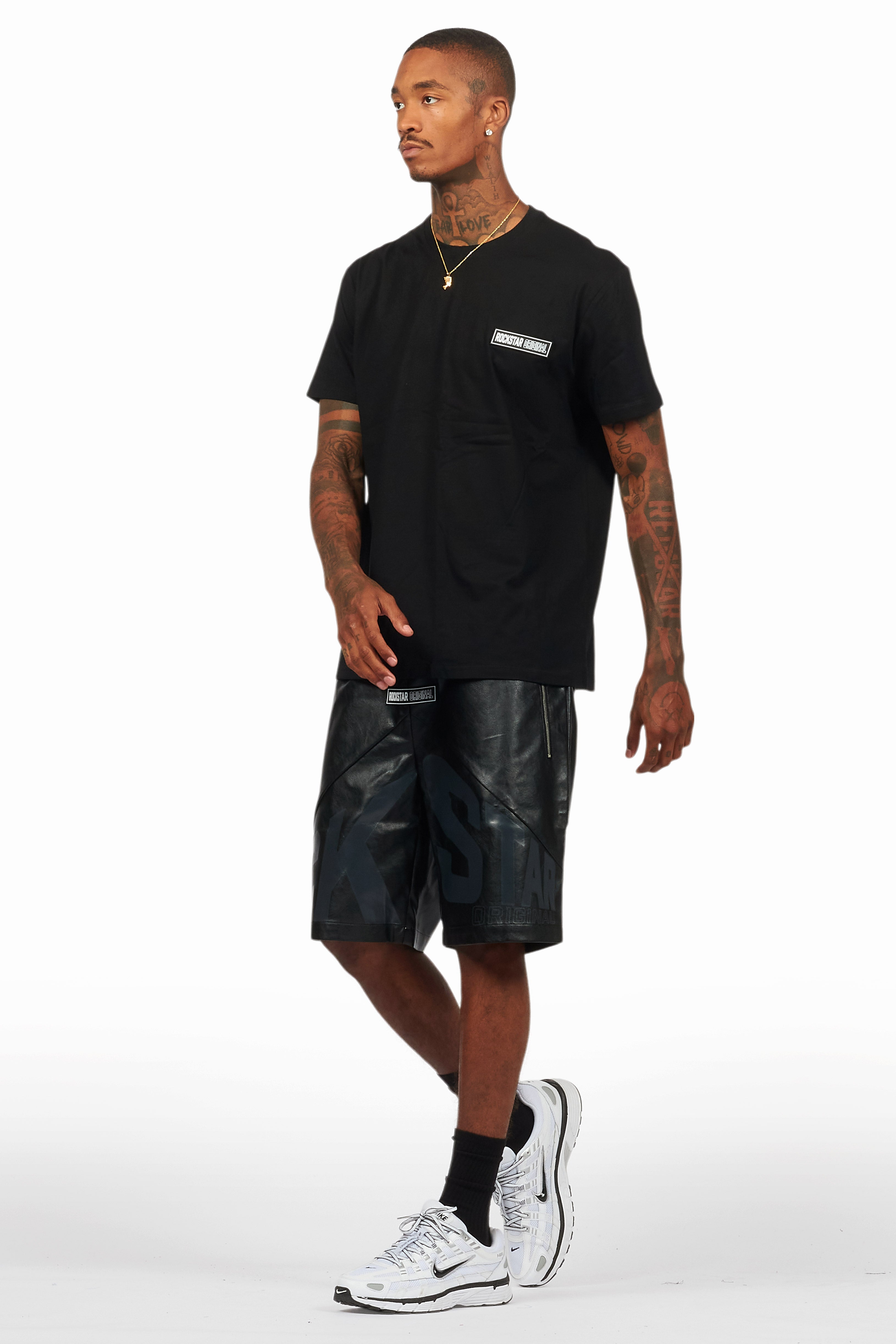 Zayn Black/Black Graphic Short Set