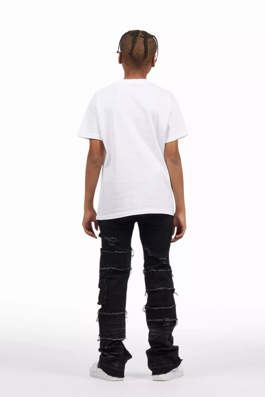 Boys Folant Dark Grey Stacked Flare Jean