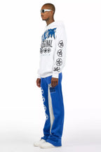 Wizzurd White/Royal Blue Hoodie Stacked Track Set