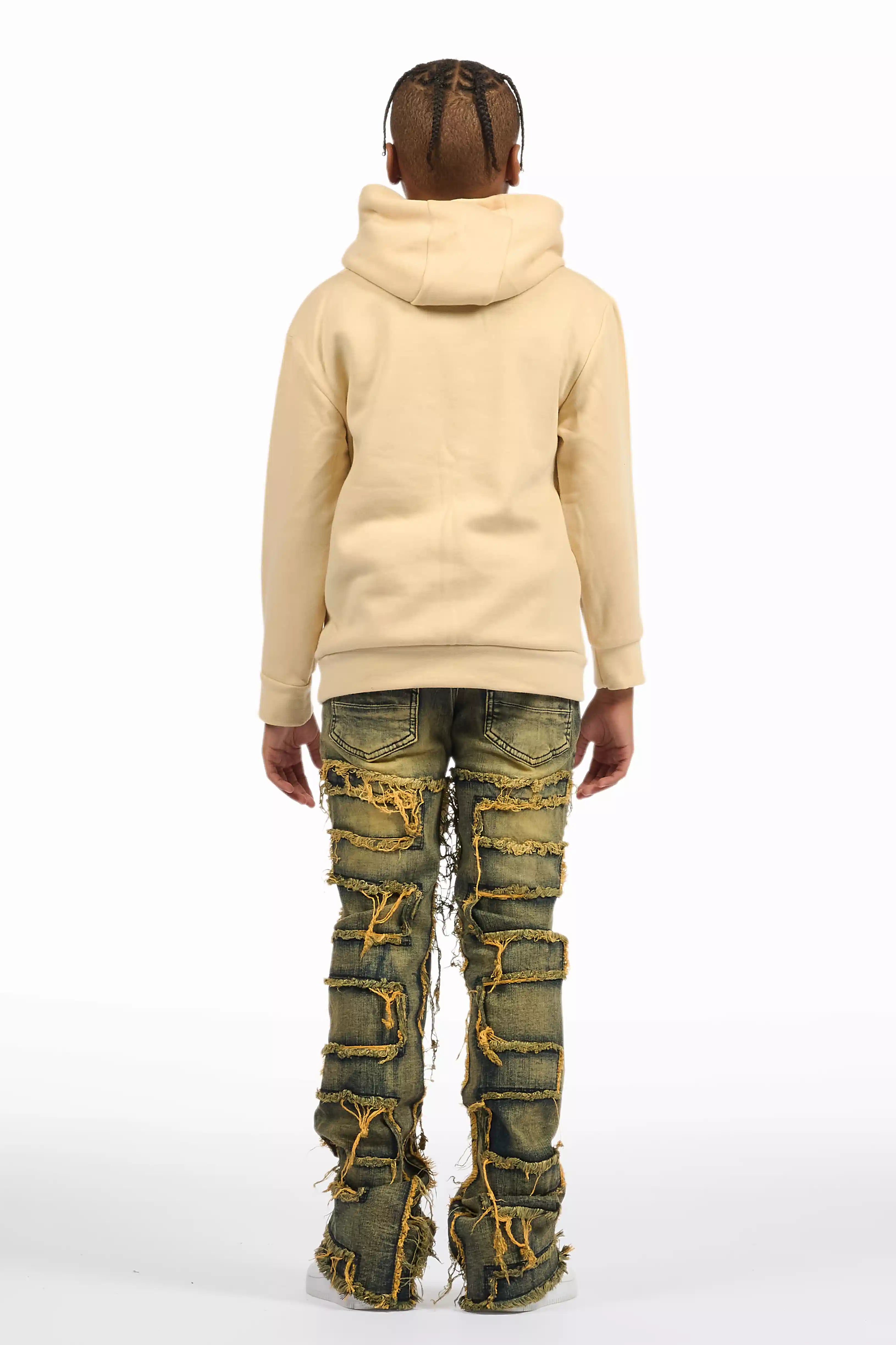 Boys Shake Tint Slim Stacked Flare Jean