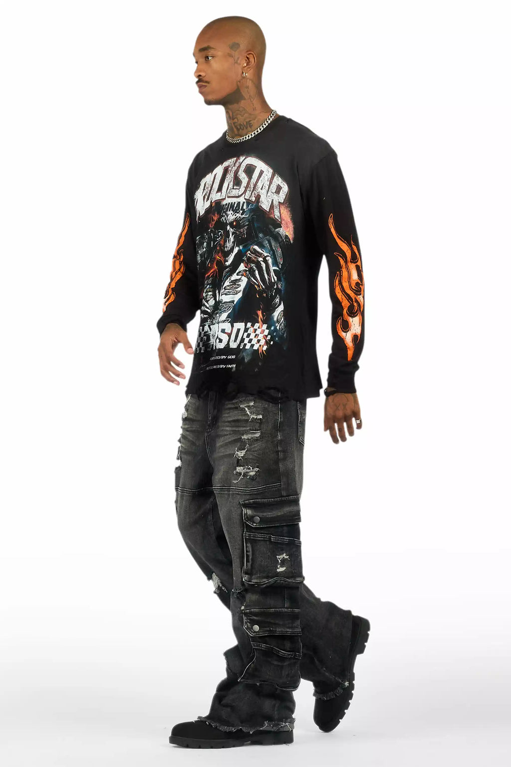 Keylor Black Wash Baggy Fit Jean