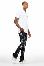 Dallin Black Painter Stacked Flare Jean