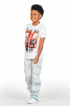 Boys Beau White Graphic T-Shirt