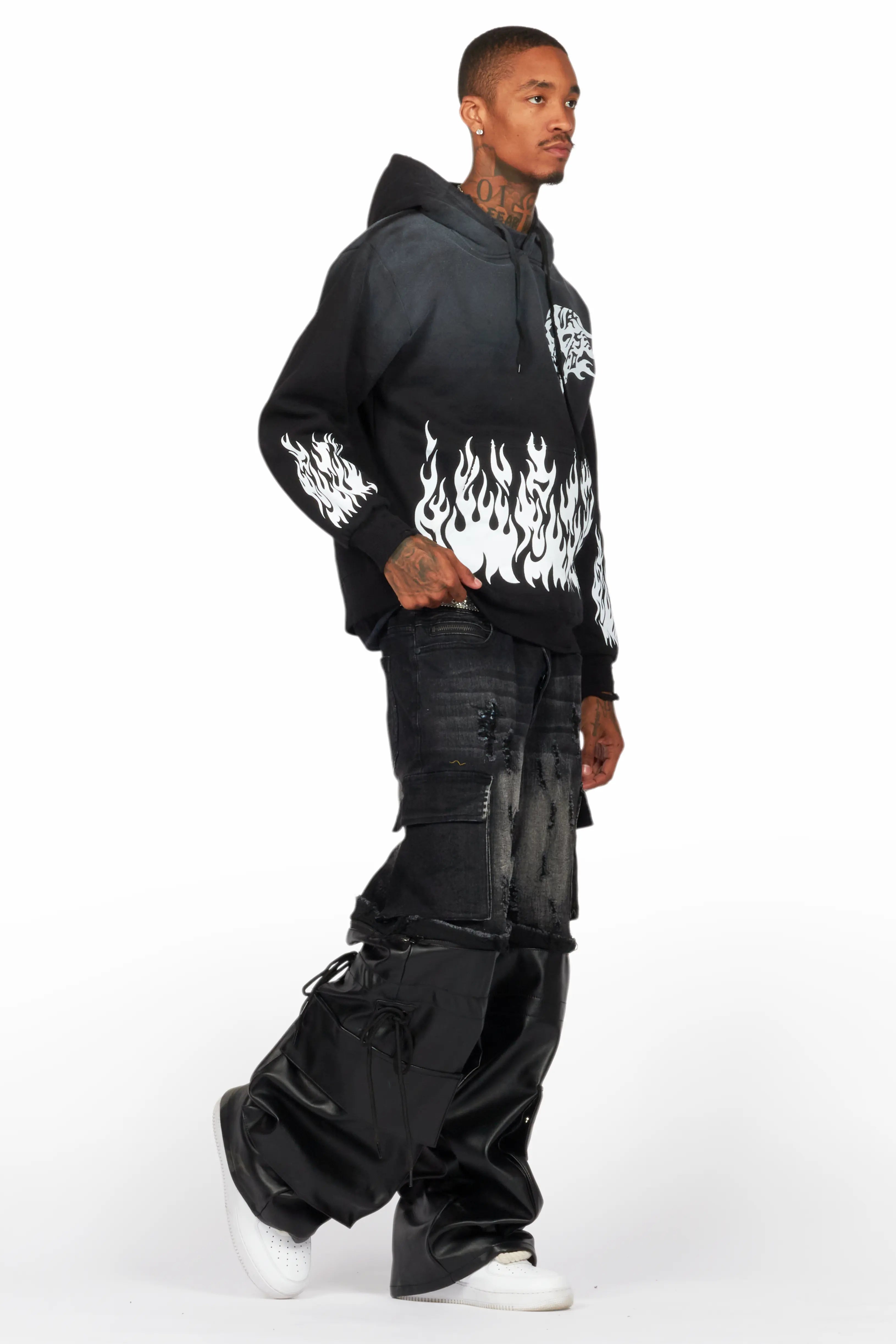 Bubble Black Graphic Hoodie